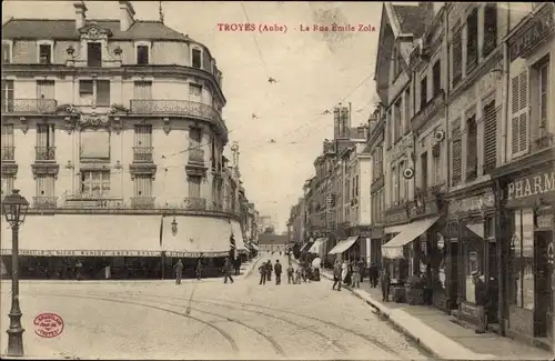 Ak Troyes Dawn, Rue Emile Zola