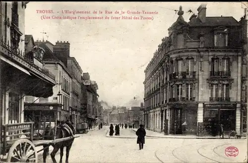 Ak Troyes Aube, Erweiterung der Rue de la Grande Tannerie