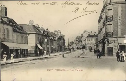Ak Troyes Aube, Rue Voltaire, Bardet