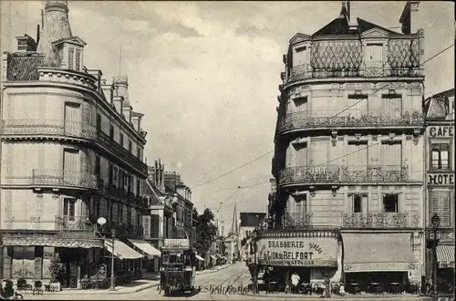 Ak Troyes Aube, Stadtpartie, Straßenpartie, Geschäfte