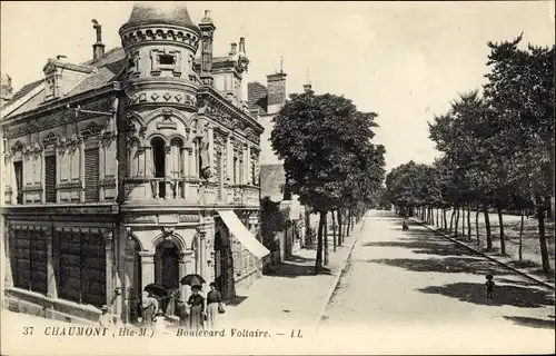 Ak Chaumont Haute Marne, Boulevard Voltaire