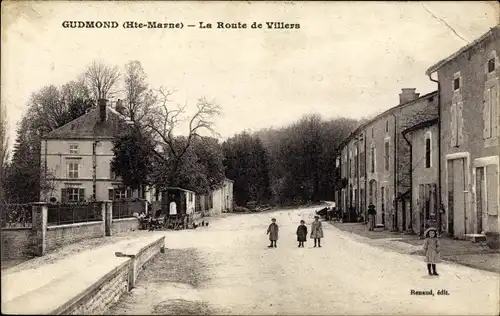 Ak Gudmond Haute Marne, Der Weg nach Villers