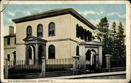 Judaika Ak Newport Rhode Island USA, Alte Jüdische Synagoge