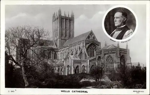 Ak Wells Somerset England, Kathedrale, Bischof Kennion