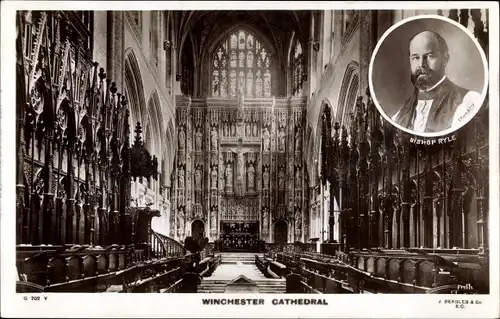 Ak Winchester Südostengland, Kathedrale, Bischof Ryle