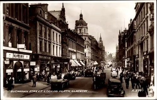 Ak Glasgow Schottland, Buchanan Street, Blick nach Norden