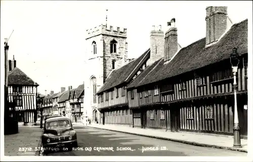 Ak Stratford upon Avon Warwickshire England, Altes Gymnasium