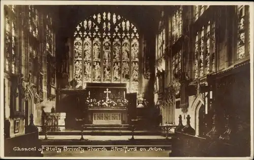 Ak Stratford upon Avon Warwickshire England, Chor der Holy Trinity Church