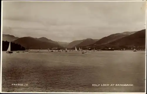 Ak Schottland, Holy Loch bei Sandbank