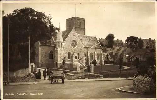 Ak Swanage Dorset England, Pfarrkirche