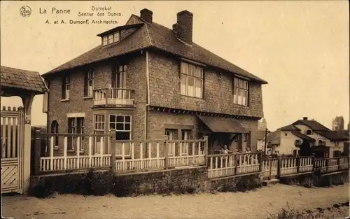 Ak La Panne De Panne Westflandern, Dulvekot, Sentier des Dunes