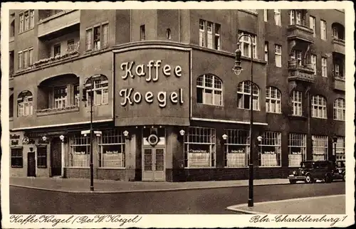 Ak Berlin Charlottenburg, Café Koegel, Richard-Wagner-Straße 51