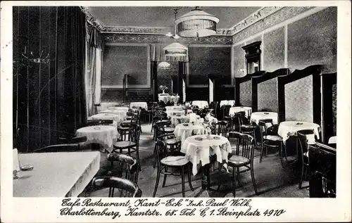 Ak Berlin Charlottenburg, Café Restaurant Kant Eck, Kantstraße 68