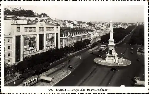 Ak Lisboa Lissabon Portugal, Praça dos Restauradores