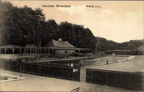 Ak Wald im Rheinland Solingen, Ittertaler Strandbad, Freibad