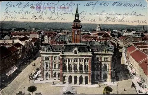 Ak Novi Sad Újvidék Neusatz Serbien, Rathaus