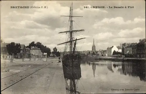 Ak Redon Ille et Vilaine, Le Bassin à Flot
