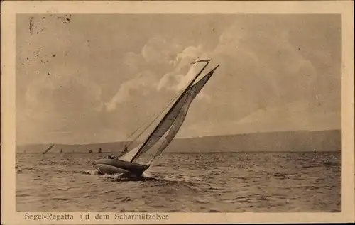 Ak Diensdorf Radlow am Scharmützelsee, Segel-Regatta