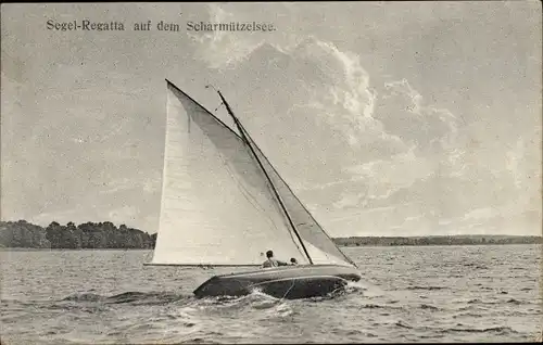 Ak Diensdorf Radlow am Scharmützelsee, Segel-Regatta