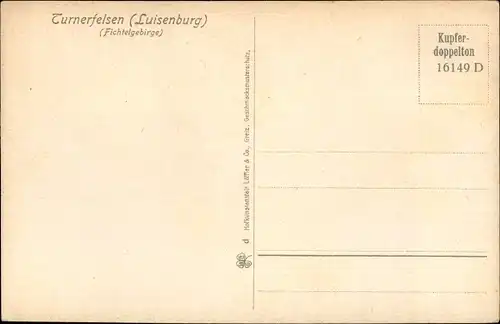 Ak Luisenburg Wunsiedel in Oberfranken, Turnerfelsen, Fichtelgebirge