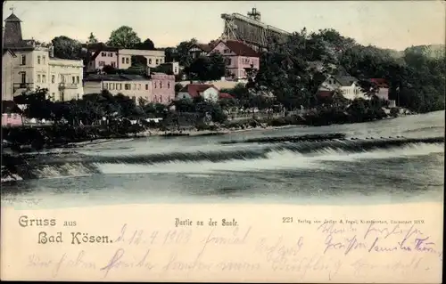 Ak Bad Kösen Naumburg an der Saale, Partie an der Saale