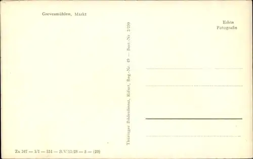 Ak Grevesmühlen in Mecklenburg, Markt, Hotel