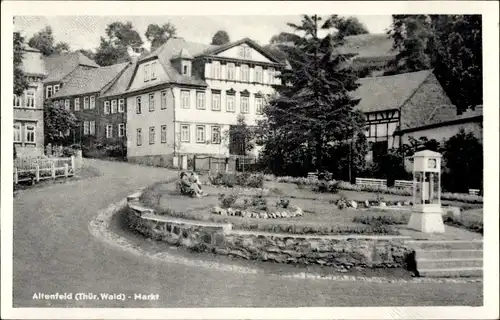 Ak Altenfeld Großbreitenbach in Thüringen, Marktplatz