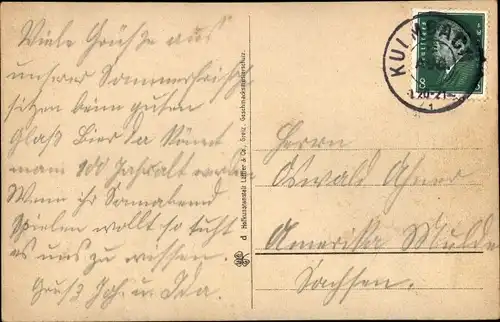 Ak Kulmbach in Oberfranken, Gesamtansicht, Bierkrug