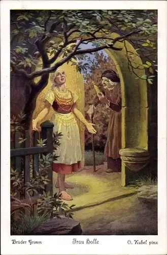 Künstler Ak Kubel, Otto, Frau Holle, Märchen Gebrüder Grimm