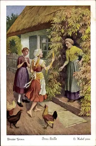 Künstler Ak Kubel, Otto, Frau Holle, Märchen Gebrüder Grimm