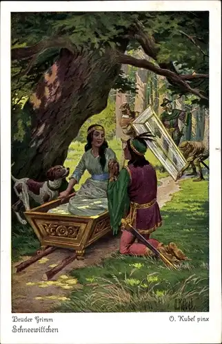 Künstler Ak Kubel, Otto, Märchen, Schneewittchen, Gebrüder Grimm, Sarg