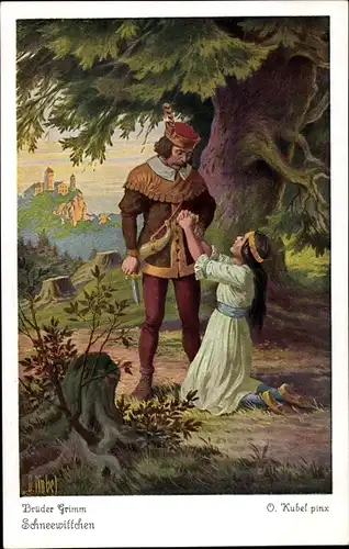 Künstler Ak Kubel, Otto, Märchen, Gebrüder Grimm, Schneewittchen