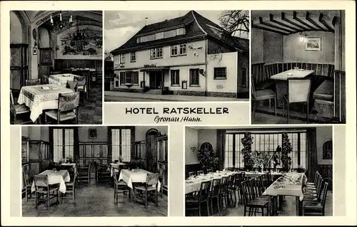 Ak Gronau an der Leine in Niedersachsen, Hotel Ratskeller, Innenansichten