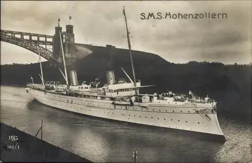 Ak Deutsches Kriegsschiff, SMS Hohenzollern, Kaiseryacht
