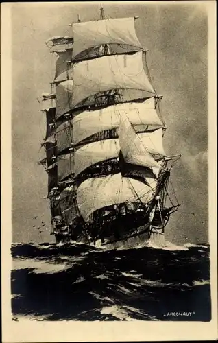 Künstler Ak Segelschiff Argonaut auf dem Meer