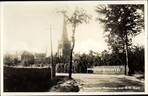 Ak Hoogerheide Nordbrabant, Putseweg, R. K. Kerk