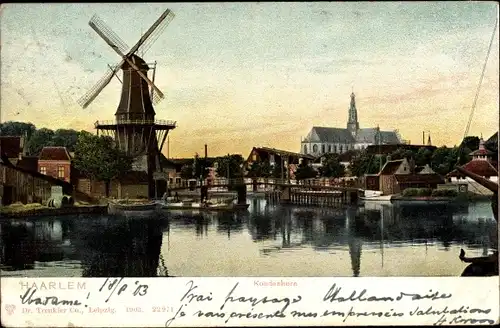 Ak Haarlem Nordholland Niederlande, Koudenhorn, Windmühle