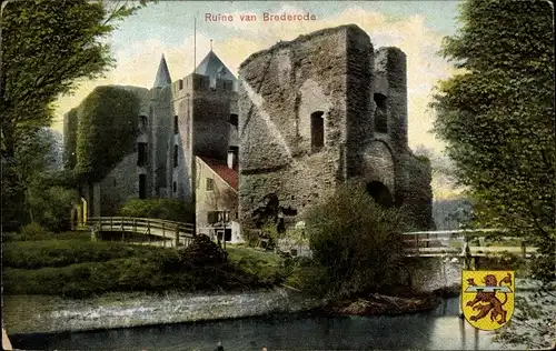 Ak Santpoort Nordholland Niederlande, Schlossruine Brederode