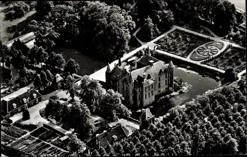 Ak Zuilen Utrecht Niederlande, Slot Zuylen aan de Vecht, Luftansicht