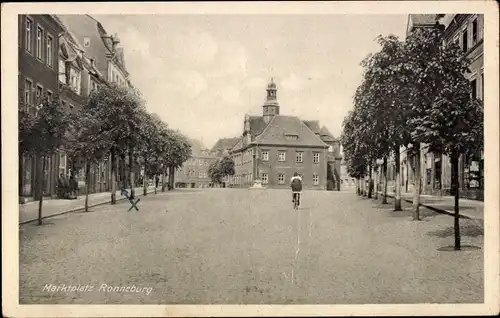 Ak Ronneburg in Thüringen, Marktplatz, Rathaus