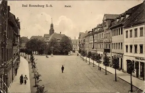 Ak Ronneburg in Thüringen, Markt