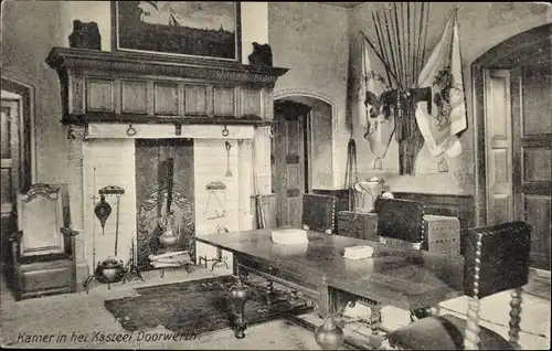 Ak Doorwerth Gelderland, Kamer in het Kasteel