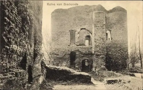 Ak Santpoort Nordholland Niederlande, Schloss Brederode, Ruine