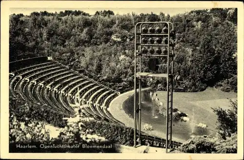 Ak Haarlem Nordholland, Openluchttheater Bloemendaal, Freilufttheater, Wasserspiel