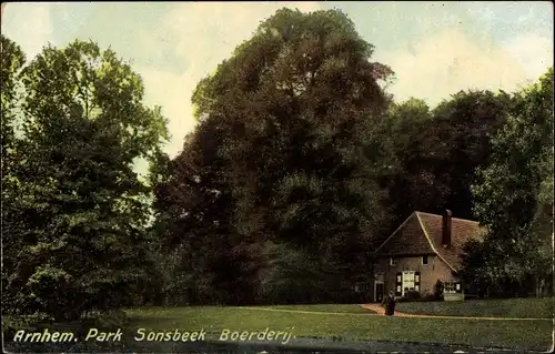 Ak Arnhem Gelderland Niederlande, Park Sonsbeek Boerderij