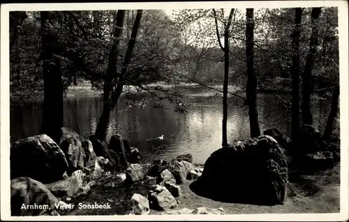 Ak Arnhem Gelderland Niederlande, Vijver Sonsbeek