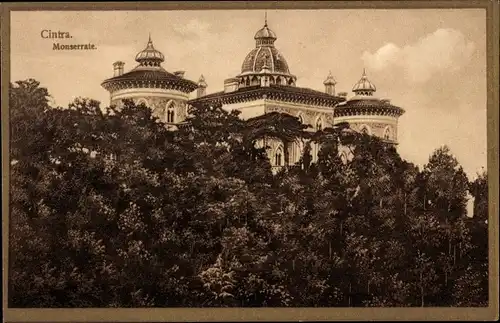 Ak Cintra Portugal, Monserrate, von Bäumen umgeben