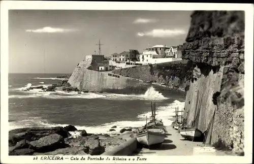 Ak Ericeira Portugal, Cais do Portinho da Ribeira e o Forte