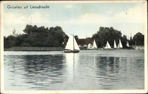 Ak Loosdrecht Nordholland Niederlande, Segelboote