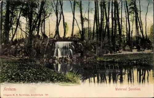 Ak Arnhem Gelderland Niederlande, Waterval Sonsbeek